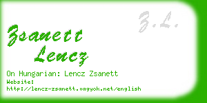 zsanett lencz business card